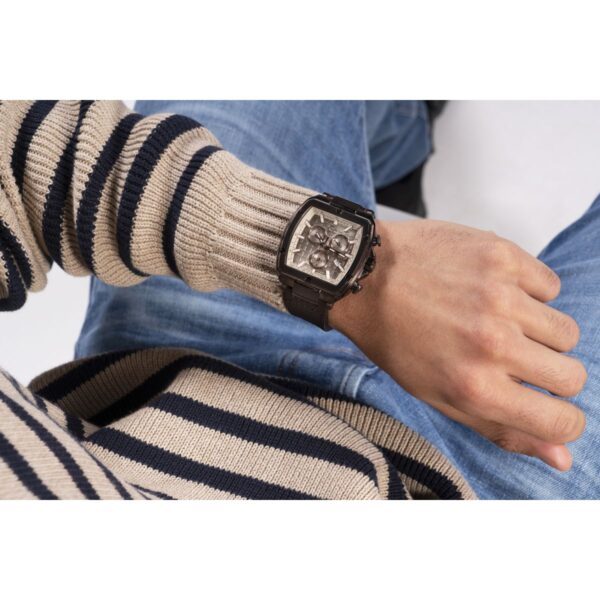 Spirit Tonneau Brown Genuine Leather Analog Watch - Image 3